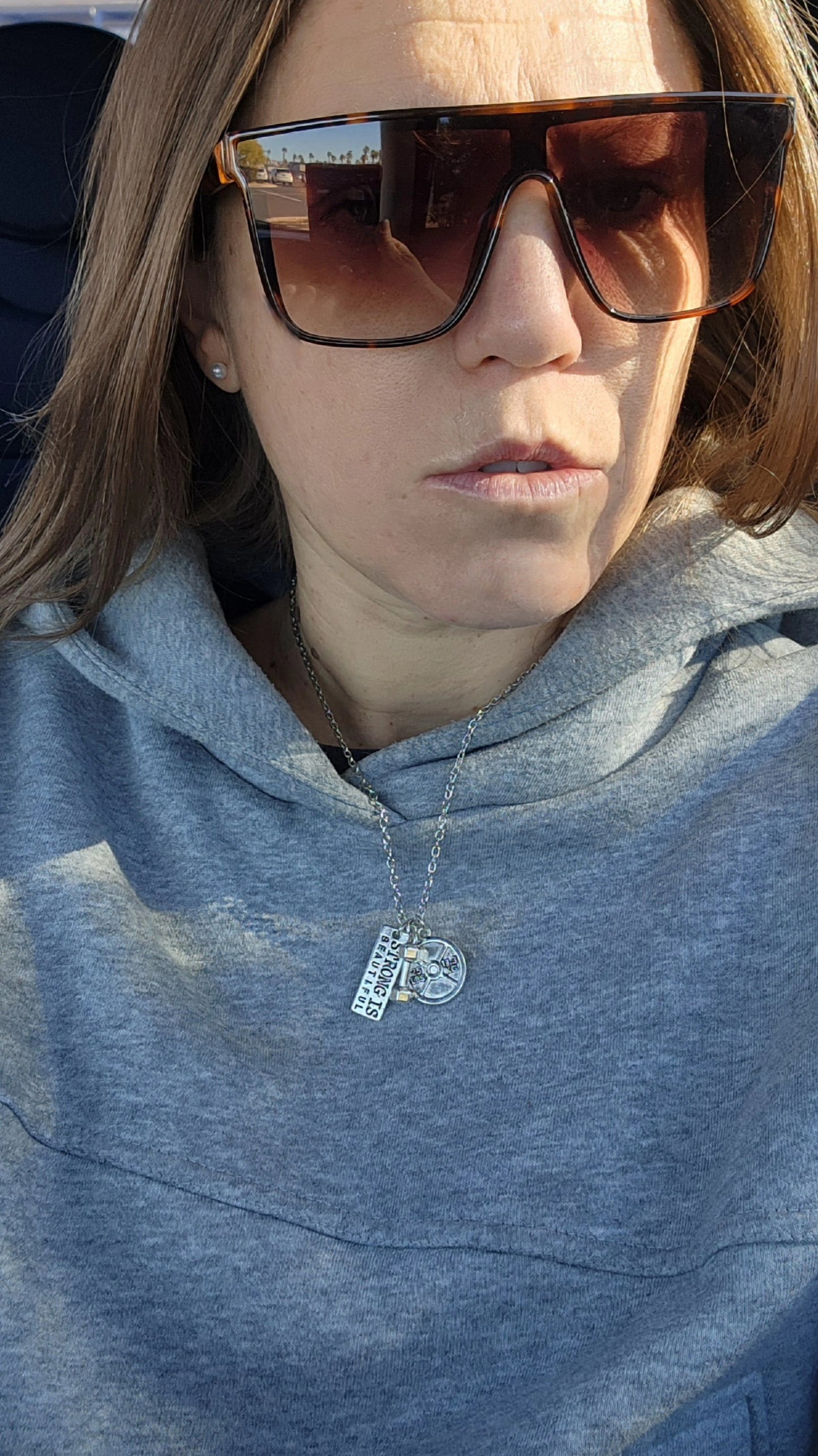 Dumbbell Charm Necklace