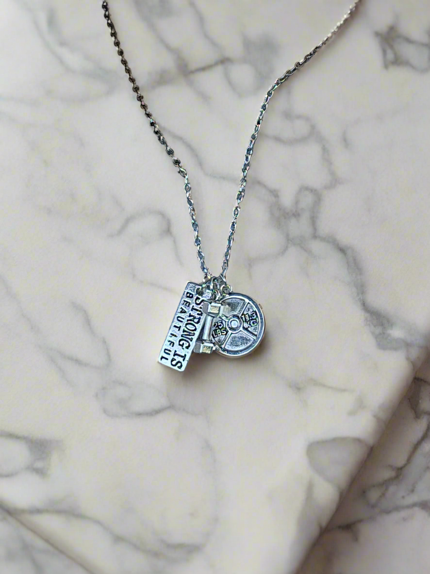 Dumbbell Charm Necklace
