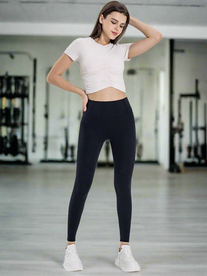 Luxe high waisted leggings with pockets