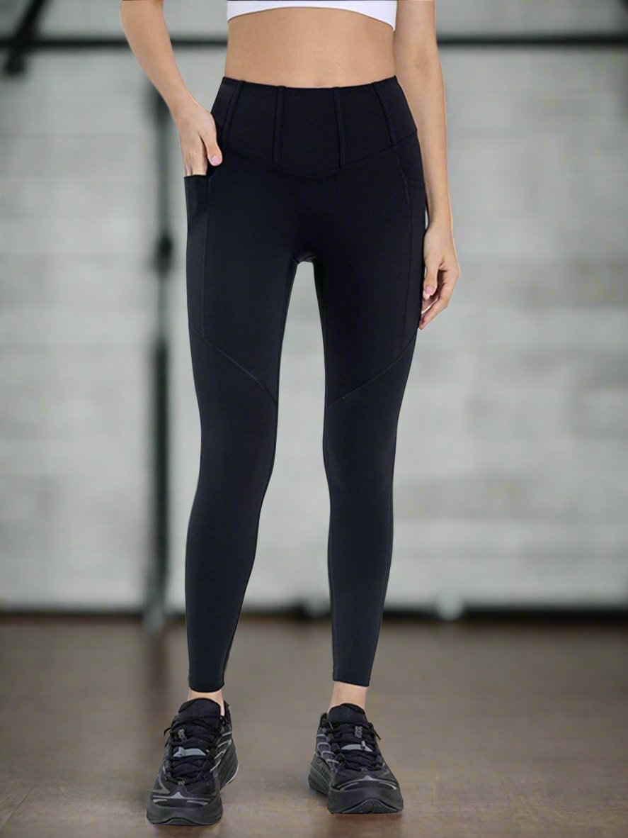 Luxe high waisted leggings with pockets