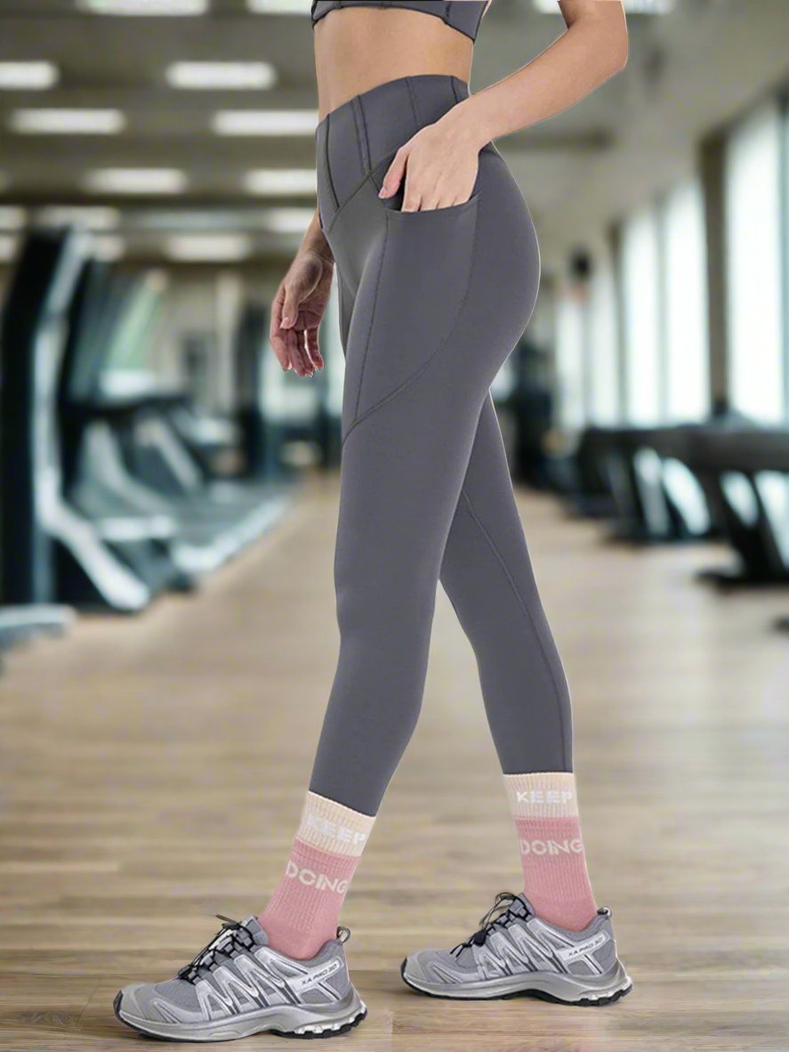 Luxe high waisted leggings with pockets