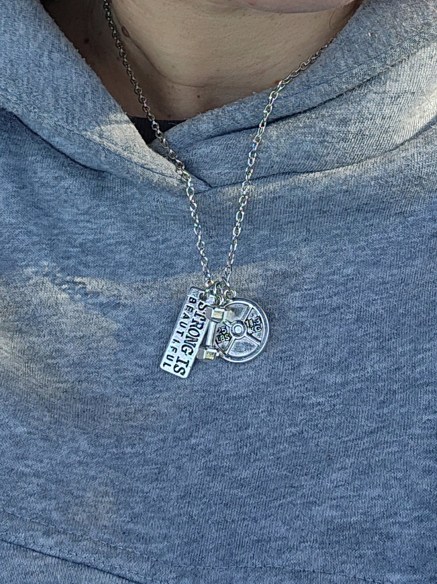 Dumbbell Charm Necklace