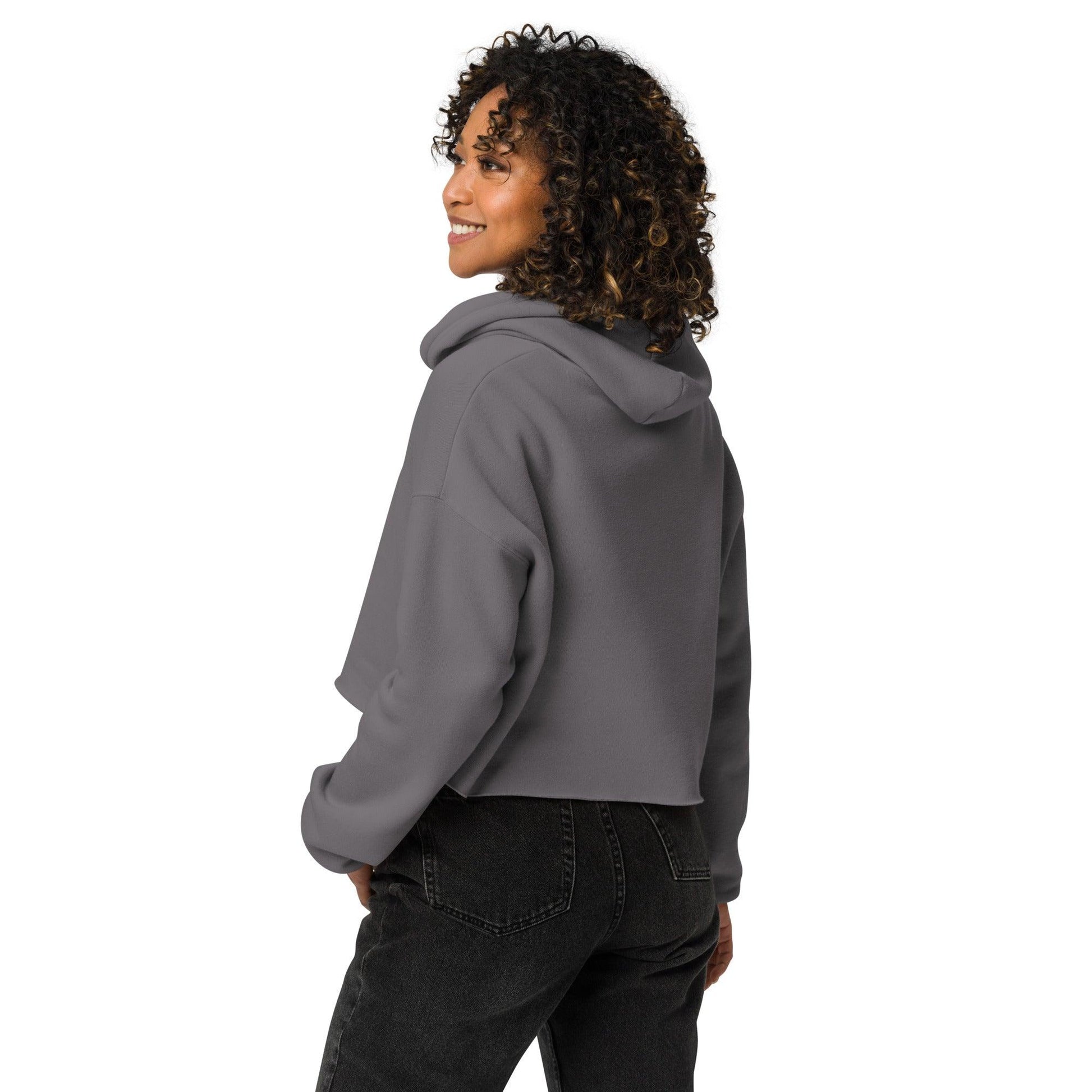 Cozy cropped 'Bloom' logo hoodie